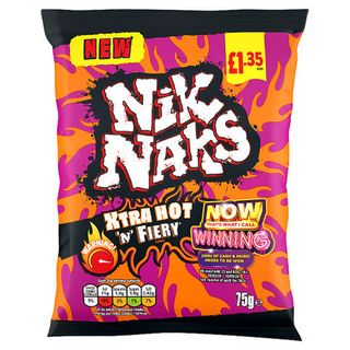 Nik Naks Xtra Hot 'N' Fiery 75g